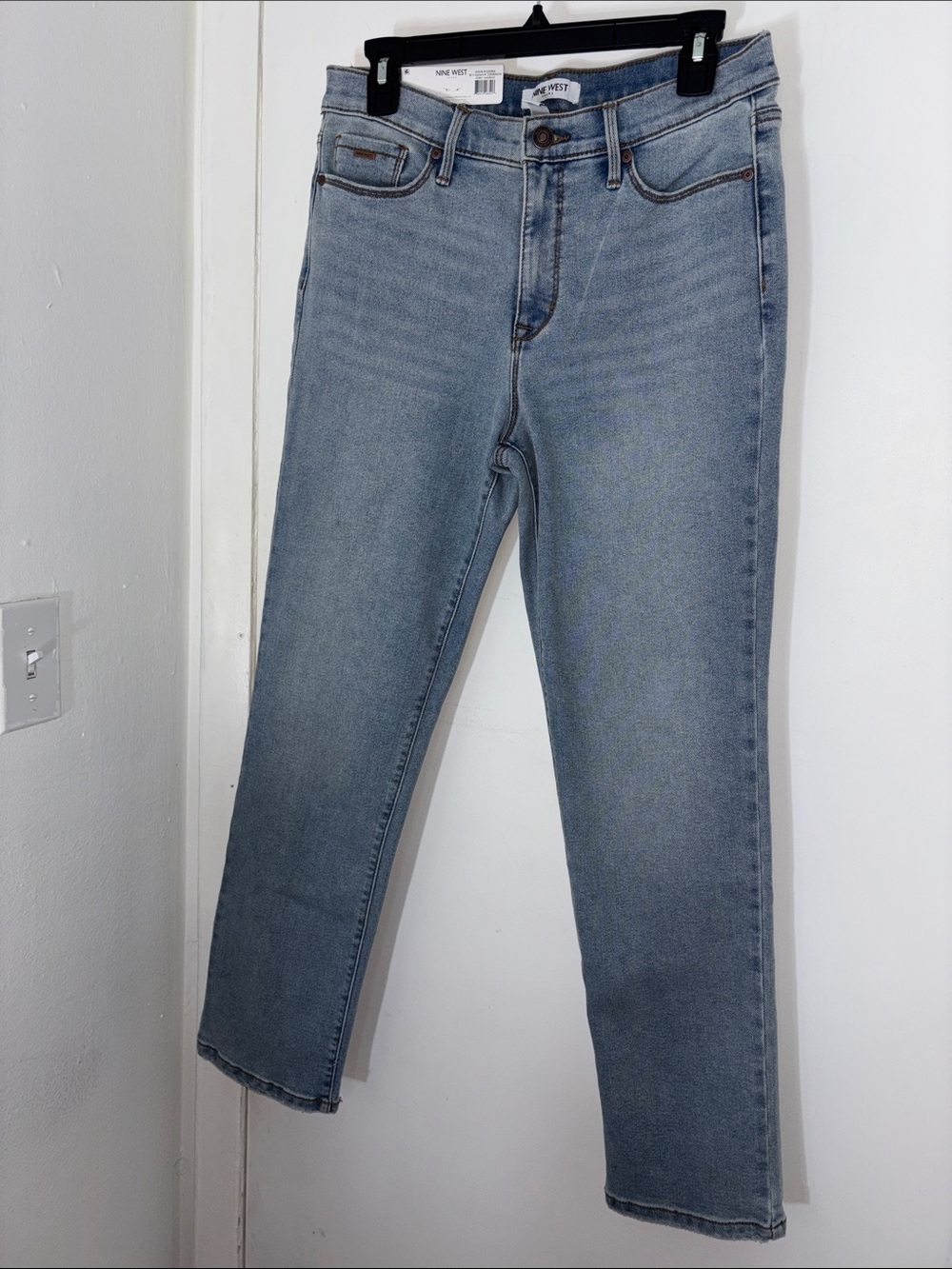 Light Blue High-Rise Straight Jeans